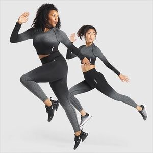 GYMSHARK ADAPT OMBRE SEAMLESS LONG SLEEVE SET